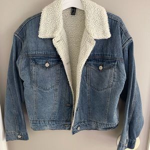 Forever21 Sherpa lined jeans jacket